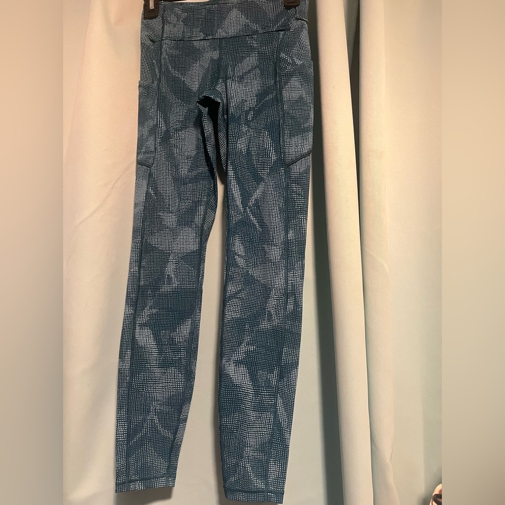 Blue Patterned Leggings